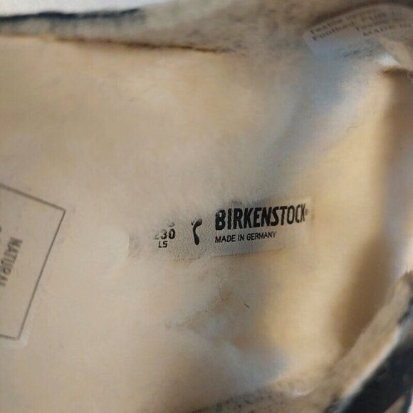 Birkenstock Arizona Rivet Fur Lined Wool Sandals Womens Size 5 Plaid White EU 36 - Picture 2 of 10